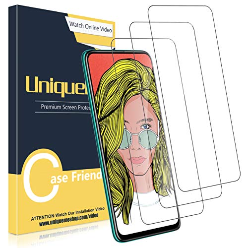 UniqueMe [3 Pack] Protector de Pantalla Compatible con Huawei P Smart Z/P Smart Pro, Vidrio Templado [9H Dureza] HD Film Cristal Templado