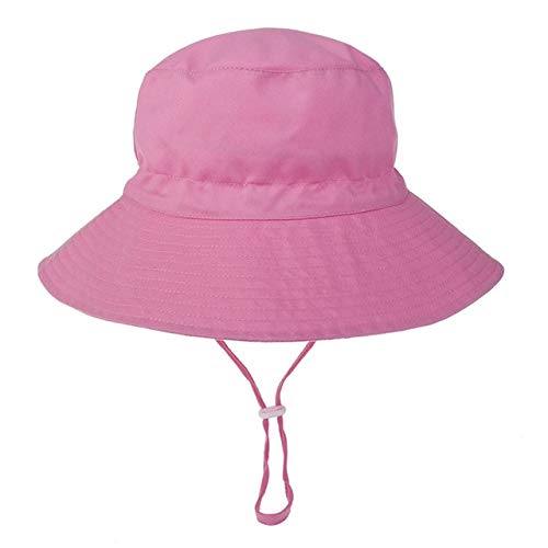 Verano bebé Sombrero para el Sol niños Gorra niños Unisex Playa niñas Sombreros de Cubo Dibujos Animados Infantil protección UV -pink-1-6-36 Months Baby