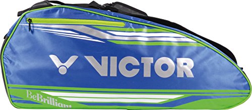 Victor raqueta funda multither mobag para bádminton, tenis, squash, Speed Bádminton, azul y verde