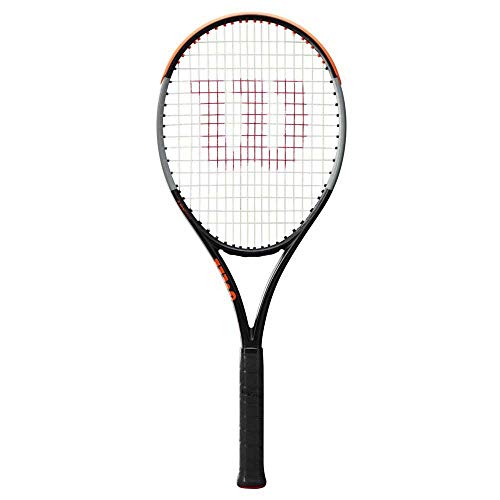 Wilson Burn 100 ULS V4.0, Raqueta de Tenis, Juego recreativo y ambicioso, Negro/Gris/Naranja