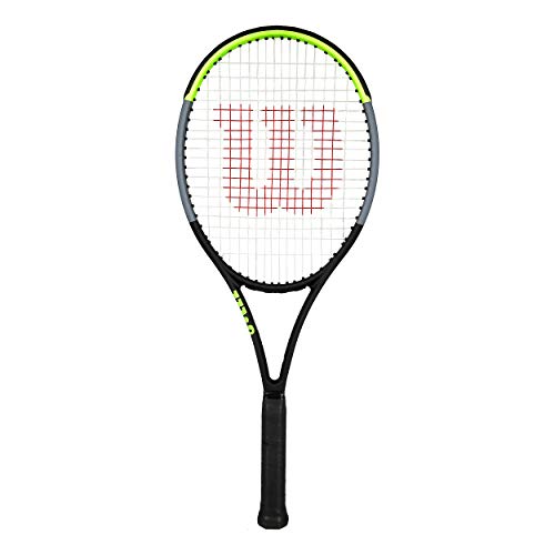 Wilson Raqueta de tenis, Blade 100UL V7.0, Unisex, Adulto, Empuñadura 4 1/8'', Grafito, Verde/gris/verde lima, WR014110U1