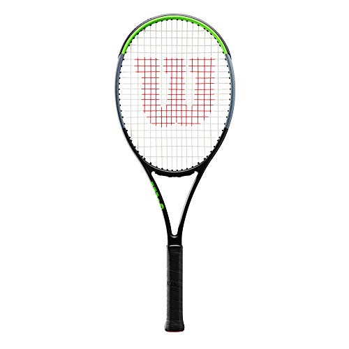 Wilson Raqueta de tenis, Blade 101L V7.0, Unisex, Empuñadura: 4 3/8'', Grafito, Verde/gris/verde lima WR014110U3