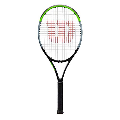 Wilson Raqueta de tenis, Blade 26, Para niños de más de 11 años, Grafito, Negro/gris/verde lima, WR014310U