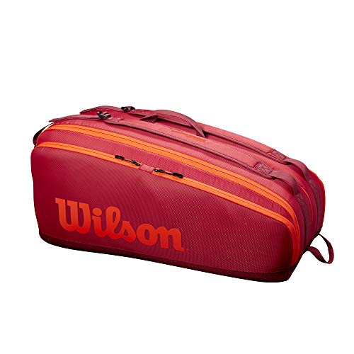 Wilson Tour 12 Bolsa de tenis, Hasta 12 raquetas, Granate, WR8011202001 Wilson Tour 12 Bolsa de tenis, Hasta 12 raquetas, Granate, WR8011202001