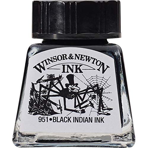 Winsor & Newton tinta para dibujo Drawing Ink - frasco de 14ml, negro