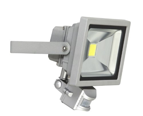 XQ-Lite 10.051.68 Foco LED con sensor exterior 20W 1500lm luz blanca natural XQ1221, Gris