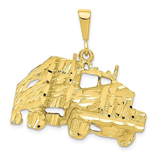 10 K impetra-corte Semi remolque con encanto - Oro de mayor grado que 9ct oro - JewelryWeb 10 K impetra-corte Semi remolque con encanto - Oro de mayor grado que 9ct oro - JewelryWeb