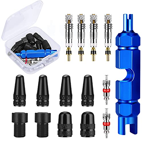 15Pcs Núcleo Válvula Bicicletas, Presta y Schrader de VáLvula con Tapas y Tuercas, Adaptador de VáLvula de Bici VáLvula Repuesto Herramienta de Llave para Bicicleta Montaña Carretera 15Pcs Núcleo Válvula Bicicletas, Presta y Schrader de VáLvula con Tapas y Tuercas, Adaptador de VáLvula de Bici VáLvula Repuesto Herramienta de Llave para Bicicleta Montaña Carretera