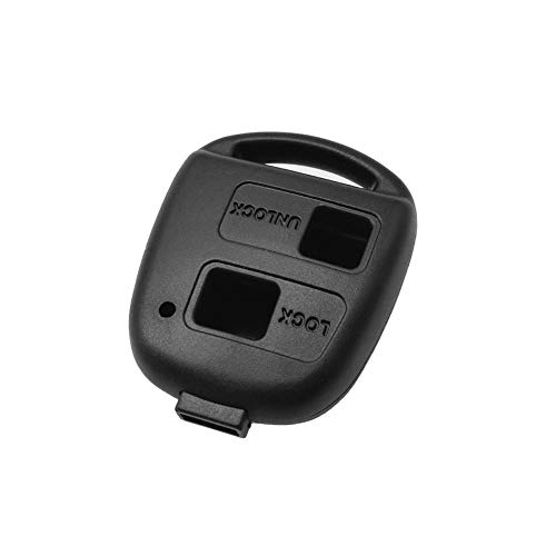 1neiSmartech Carcasa para llave con mando a distancia de 2 botones, compatible con Toyota Corolla Rav4 Celica, color negro, repuesto con tornillo 1neiSmartech Carcasa para llave con mando a distancia de 2 botones, compatible con Toyota Corolla Rav4 Celica, color negro, repuesto con tornillo