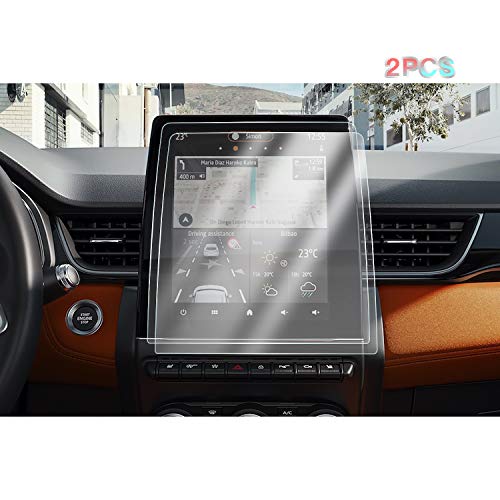 [2 PCS] CDEFG para Zoe Clio Captur 2020 Protector de Pantalla, HD Auto 4H GPS Navi película protegida PET (9.3 Inches)