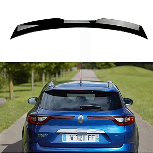 Alerón trasero negro de pintura de plástico ABS para Renault Megane 4 Spoiler 2016 2017 2018 2019 2020 decoración de ala trasera de coche Alerón trasero negro de pintura de plástico ABS para Renault Megane 4 Spoiler 2016 2017 2018 2019 2020 decoración de ala trasera de coche