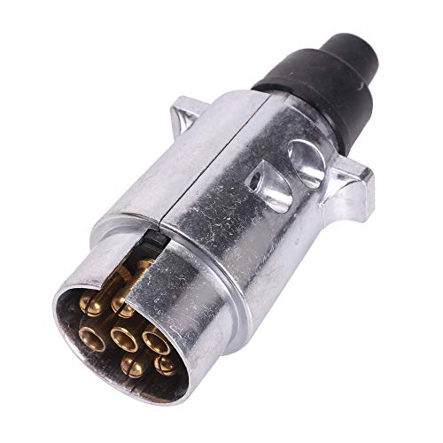 AOHEWEI Barra De Remolque Eléctrica Enchufe De Remolque 7 Pines Metal Aleación De Aluminio 7 Vías Luces De Coche Conectores para Barcos RV Caravana U Otro Vehículo Comercial (Enchufe del Remolque) AOHEWEI Barra De Remolque Eléctrica Enchufe De Remolque 7 Pines Metal Aleación De Aluminio 7 Vías Luces De Coche Conectores para Barcos RV Caravana U Otro Vehículo Comercial (Enchufe del Remolque)