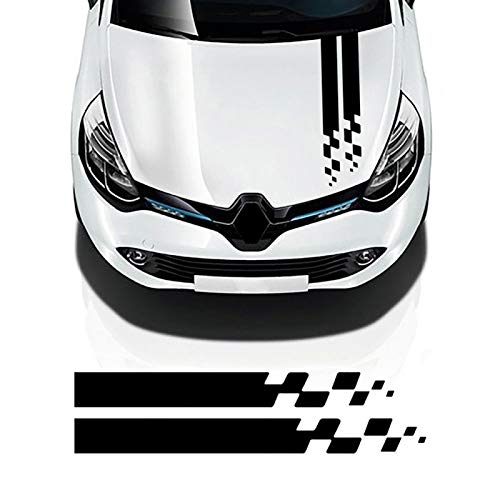 ASDFGZXC Auto Pegatinas de Calcomanías Body Stripe Lateral, para Renault Megane Clio RS Captur Sandero Espace Twingo Scenic Laguna Trafic, Pegatina de Capucha de Rayas de Coche