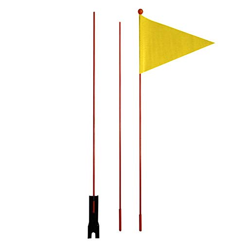 Bandera de seguridad para niños, remolque de alta visibilidad, fibra de vidrio, bandera de caballero y bandera de la Unión, 60 cm