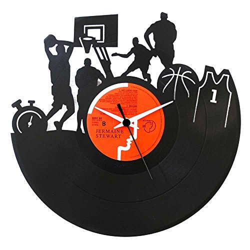 Basket NBA regalo especial, Reloj negro de vinilo, original Vinyluse