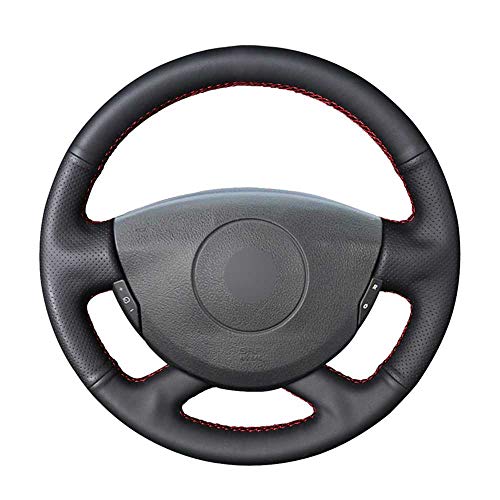 BUQDA Cubierta de Volante de Cuero Cosida a Mano para Coche, para Nissan Primastar Renault Laguna Trafic Vel Satis Espace Grand BUQDA Cubierta de Volante de Cuero Cosida a Mano para Coche, para Nissan Primastar Renault Laguna Trafic Vel Satis Espace Grand