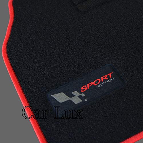 Car Lux AR14513 - Alfombras Coche a Medida Alfombrillas Sport Edition Velour Personalizadas para Megane 3 III Coupe