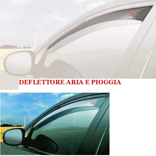 Compatible con Renault Megane II 3P 02-08 (19401) Deflector DE Aire Y PROTECCIÓN del Viento DE LA Lluvia para LA Barra DE Ventana del Coche Delantero DE Vidrio Pantalla