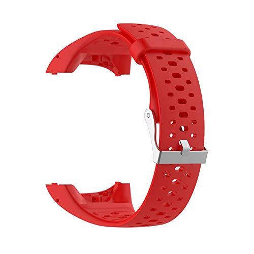 Correa de silicona de repuesto para reloj Polar M400 M430 GPS para correr, reloj deportivo inteligente con herramientas (rojo)
