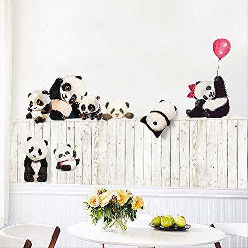 Dormitorio Renovación Panda Etiqueta 3D Estéreo Etiqueta De La Pared Dormitorio Decoración De La Pared Papel Tapiz Cálido Papel Tapiz Autoadhesivo