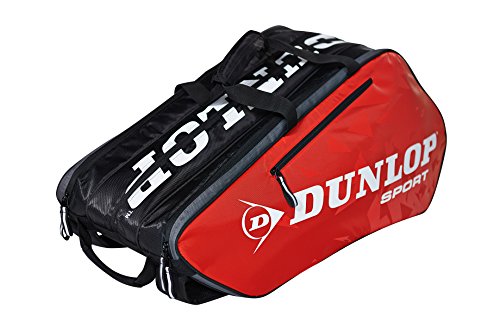 Dunlop Tour Termo - Raquetero de 10 Raquetas, Color Nero/Rojo