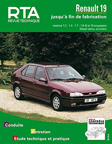 E.T.A.I - Revue Technique Automobile 700.3 - RENAULT 19 - 1988 à 1997