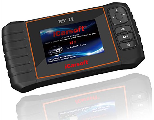 iCarsoft RT II i907 V2 OBD2 Dispositivo de diagnóstico para Renault y Dacia, con función Service Reset, ETB