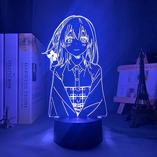Kanojo Okarishimasu Sumi Sakurasawa llevó la luz de la noche para la decoración del dormitorio regalo noche anime 3D lámpara Sumi Rent A Girlfriend