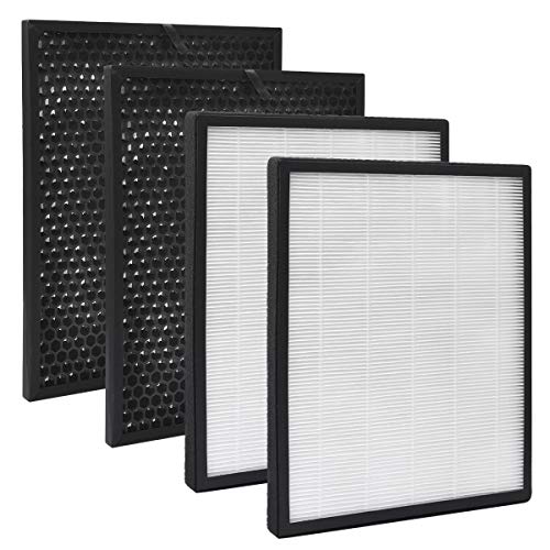 KEEPOW Paquete de 2 filtros de repuesto para purificador de aire Levoit LV-PUR131 y LV-PUR131S, True HEPA y filtros de carbón activado KEEPOW Paquete de 2 filtros de repuesto para purificador de aire Levoit LV-PUR131 y LV-PUR131S, True HEPA y filtros de carbón activado