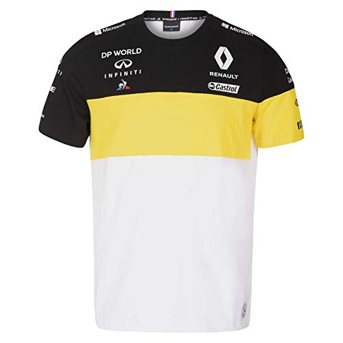 Le Coq Sportif Renault F1 Racing Camiseta Oficial de Fórmula 1 para niños - Blanco - 10 años