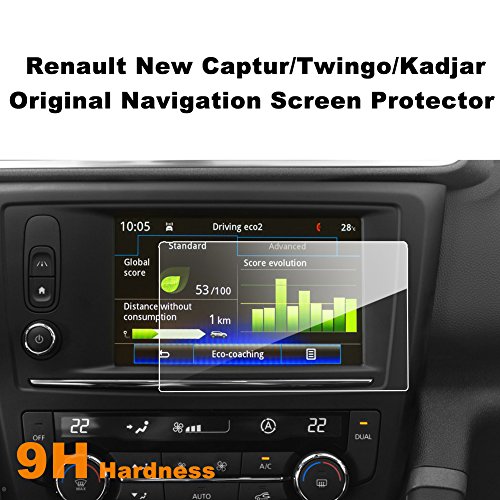 LFOTPP Twingo Captur Kadjar 7 Pulgadas Protector Pantalla Navegación, GPS Radio Cristal Templado Coche Interior Accesorios