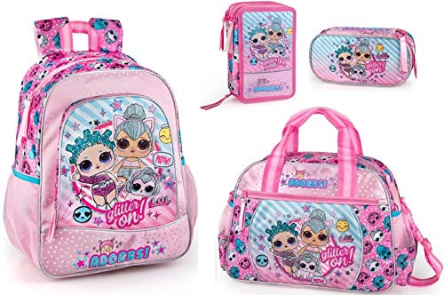 LOL Surprise - Mochila de deporte, 3 compartimentos rellenos y estuche L.O.L. Muñecas niña LOL Surprise - Mochila de deporte, 3 compartimentos rellenos y estuche L.O.L. Muñecas niña