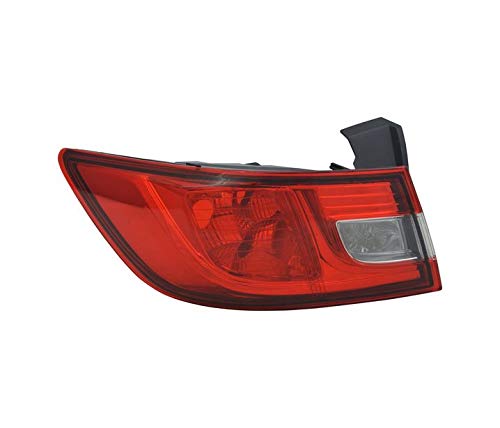 Luz trasera izquierda compatible con Renault Clio IV Hatchback 2012 2013 2014 2015 2016 - VT1066L lado del conductor luces traseras lado izquierdo montaje luz trasera lámpara trasera rojo blanco