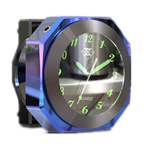 Moto Manillar Montaje Fresco Estilo Noctilucente Reloj Dial Reloj de Cuarzo Moto Luminoso Reloj de Aleación Medidor de Tiempo Reloj Resistente al Agua (arco iris)