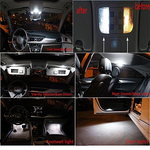 Muchkey 18 piezas LED Canbus no-error libre Bombillas LED para placa de licencia Luces Bombilla Lámpara de cúpula de lectura puerta luz xenón blanco para A4 S4 B6 B7 Sedán Avant 2002 - 2008 Muchkey 18 piezas LED Canbus no-error libre Bombillas LED para placa de licencia Luces Bombilla Lámpara de cúpula de lectura puerta luz xenón blanco para A4 S4 B6 B7 Sedán Avant 2002 - 2008