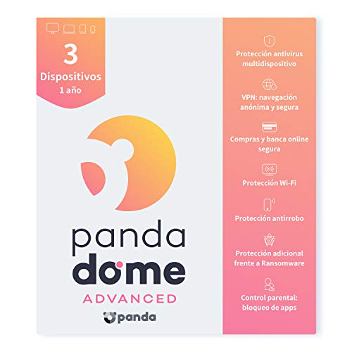 Panda Dome Advanced 2021 – Software Antivirus | 3 Dispositivos | 1 año | VPN | Protección contra Ransomware | Control Parental para Niños | Navegación y Banca Segura | Localización y Bloqueo Antirrobo