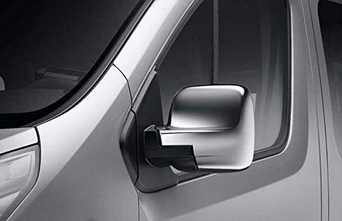 Protector de espejo retrovisor izquierdo y derecho (conductor izquierdo), 2 piezas (brillante) para Renault Trafic 3 III 2015 en adelante.