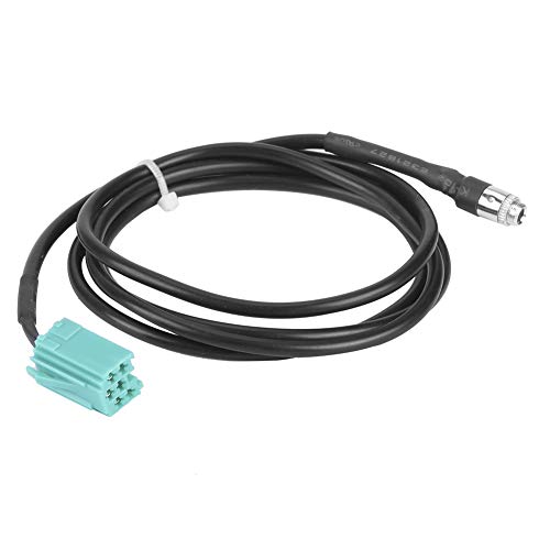 Qiilu Cable adaptador de entrada de audio, cable adaptador de entrada AUX Cable de audio Jack de 3,5 mm apto para Renault Clio Megane Kangoo Espace Twingo