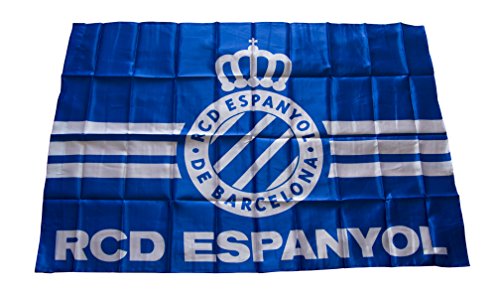 RCD Espanyol Badesp Bandera, Blanco/Azul, Talla Única
