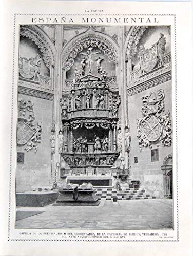 Recorte Revista La Esfera 1916. Capilla de la Purificación. Catedral de Burgos