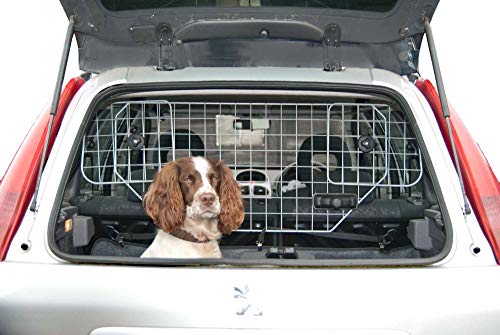Rejilla para Perros Seguridad para Coche Reja Separador Metálica para Transporte de Perros en Coche Valla Extensible Reja Separadora Coche Mascotas