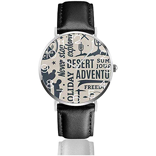 Reloj de Pulsera Vintage Paris Eiffel Tower Vacuum Classic Casual Quartz Black Leather Strap Watch