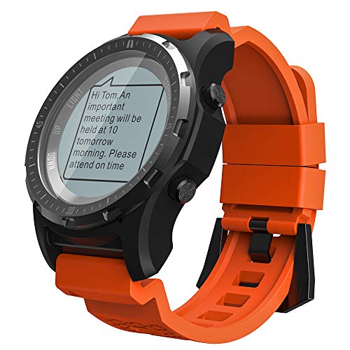 Reloj Inteligente Con GPS Independiente, Profesional Del Perseguidor Al Aire Libre Con Brújula, Barómetro, Altitud, Para Hacer Senderismo, Ruta Carrera, Ciclismo De Montaña Y Otros Deportes,Naranja