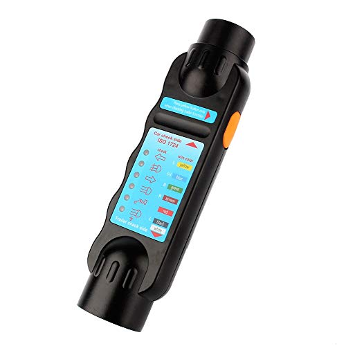 Remolque probador-Nikou 7Pin 12V Remolque de automóvil Enchufe de remolque Enchufe de conexión Probador Herramientas Herramienta de diagnóstico Negro Remolque probador-Nikou 7Pin 12V Remolque de automóvil Enchufe de remolque Enchufe de conexión Probador Herramientas Herramienta de diagnóstico Negro