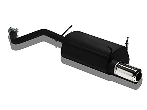 Silenciador de escape deportivo, tubo de escape de acero inoxidable, punta redonda, 100 mm, compatible con Renault Megane Coupe 1.6 16 V 79 kW 107HP 1995 1996 1997 1998 1999 2000 2001 2002