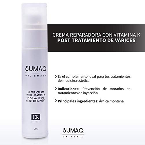 SUMAQ - DR.RUBIO Crema Reparadora con Vitamina K Post Tratamiento de Varices 50ml