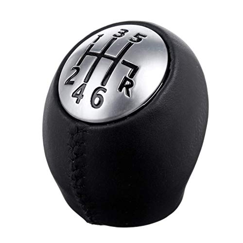 TPHJRM Car Shift knob 6 Speed Car Styling Gear Shift Knob Lever Shifter Gear Knob Leather Digital Shift knob, fit For Renault Megane Scenic Laguna Espace, For Vauxhall Opel