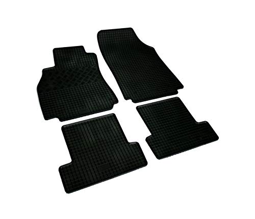 V-MAXZONE PARTS Alfombrillas de goma negra para coche VD704 para todo tipo de clima, inodoras, juego de 4 piezas, accesorios para coche compatibles con Renault Megane 3 Saloon 2008 2009 2010 2011 2012