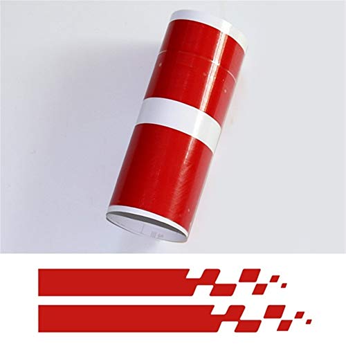 XIANGSHAN Etiqueta engomada de la Etiqueta Car Styling Bonnet Cover Hood Stripes Vinyl Decals Sticker para Renault Clio RS Campus Megane 2 3 Twingo Sandero Accesorios (Color Name : Gloss Red)
