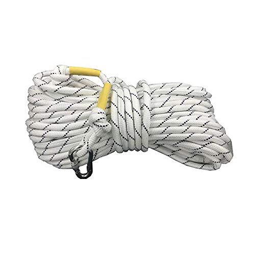 XIAOYAN- Cuerda de Rescate de Emergencia con 2 Seguridad mosquetón Polivalente de elevación Cuerda Cargo - 12 mm 13 Tamaños (Size : 90m/296ft)